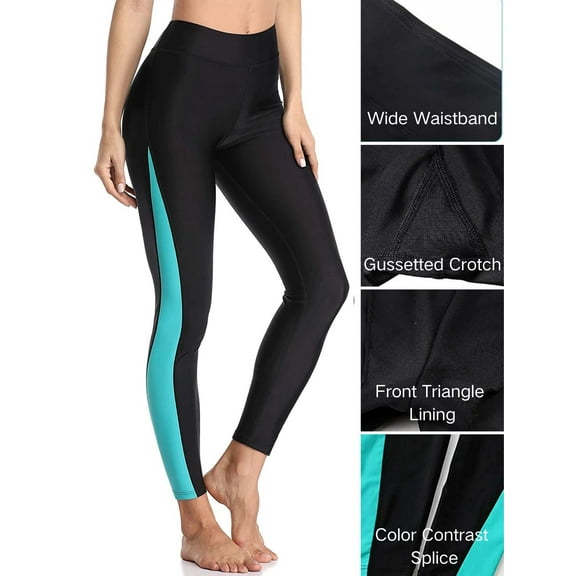 ANFERRY Women Swimming Pants UPF50  Rash Guard Pants High Rise Swim Leggings