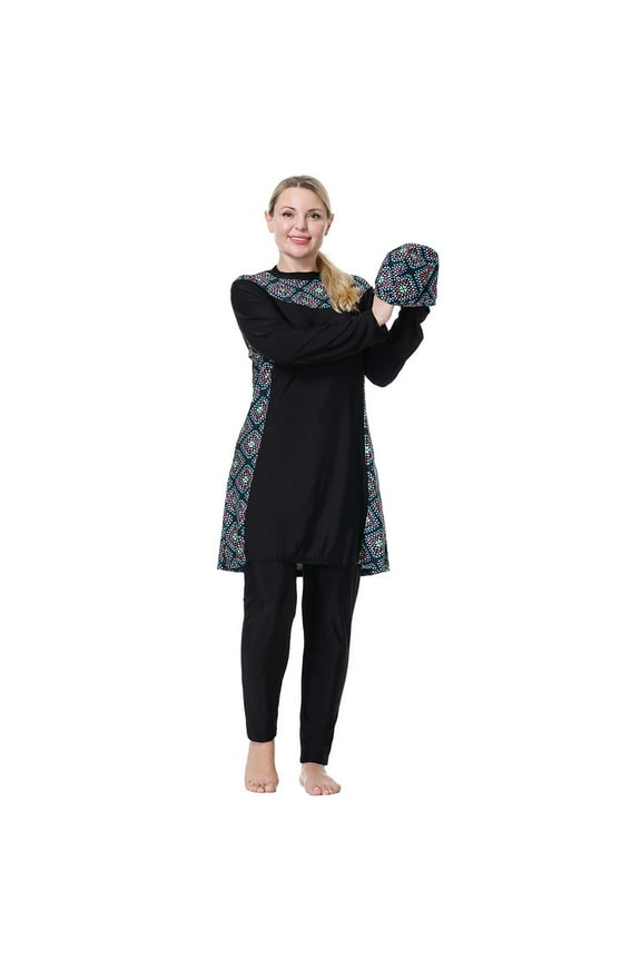 Women Swimming Suit Full - Coverage Swimsuit Muslim For Women'S Muslim Swimwear Loose Oversized Swimsuit Bikini Full Cover Swim Set