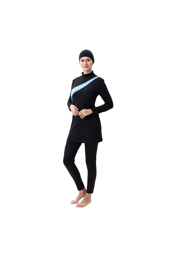 Women Swimming Suit Robes For Long Sleeve Swimwear Full Coverage And Bottoms Sun Conservative Tankini For Beach Pool