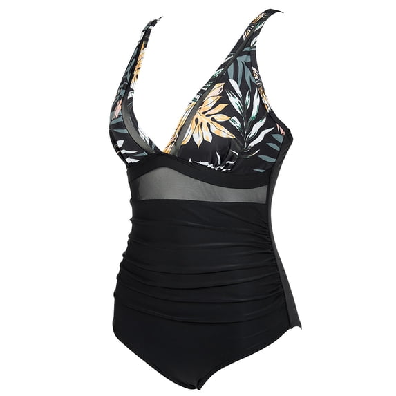 Women Swimsuits Slimming One Piece Bathing Suit Sexy V Neck High Waisted Swimwear for Women