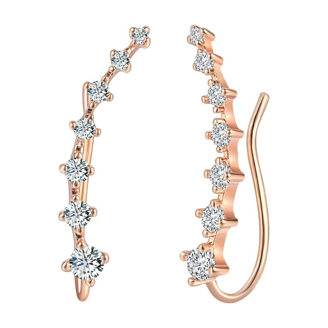 Women Synthetic Diamond Stud Earrings Jewelry Wedding Gift Zircon Stud