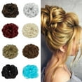 thumbnail image 1 of Women Synthetic Pony Tail Hair Extension Bun Big Wave Curls Hairpiece Wrap Scrunchie Chignon, 1 of 8