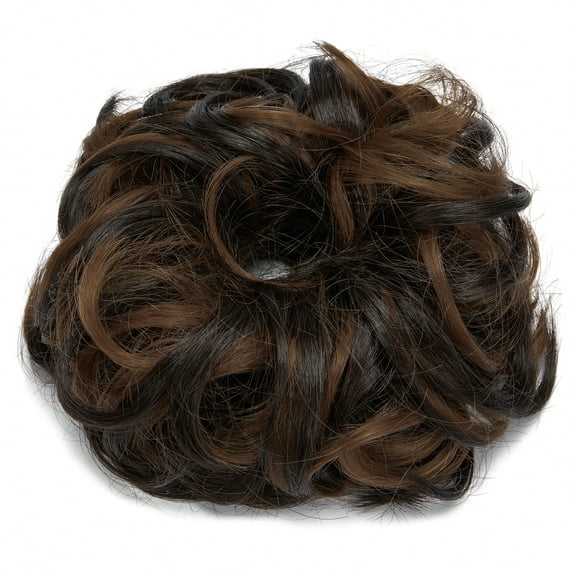 Women Synthetic Pony Tail Hair Extension Bun Big Wave Curls Hairpiece Wrap Scrunchie Chignon