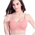 thumbnail image 1 of Women T-Shirt Bra New Soft Nursing Maternity Bra for Pregnancy Women Postpartum Breastfeeding Bra Wireless Everyday Bra Style B-6 Pinky, 1 of 6