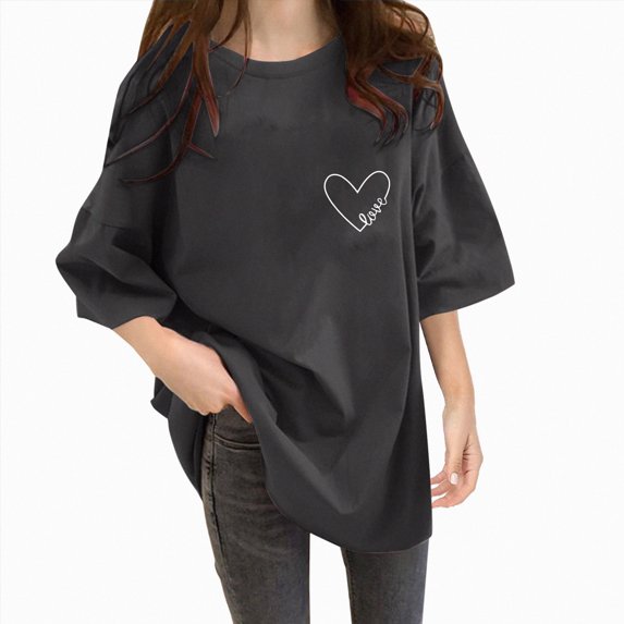 Women T-Shirt Casual Daily Shirts Cozy Short Sleeve Loose Tee Tops