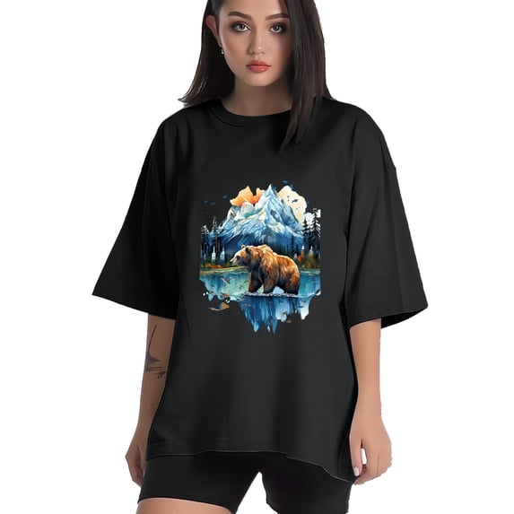 Women T Shirt Graphic Tee Summer Tops Half Sleeve Loose Drop Shoulder Vintage Shirts Streetwear Sweat Casual Tees XS