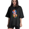 thumbnail image 1 of Women T Shirt Graphic Tee Summer Tops Half Sleeve Loose Drop Shoulder Vintage Shirts Streetwear Sweat Casual Tees XS, 1 of 1