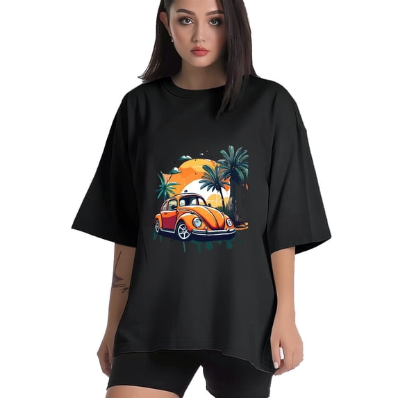 Women T Shirt Graphic Tee Summer Tops Half Sleeve Loose Drop Shoulder Vintage Shirts Streetwear Sweat Casual Tees XS