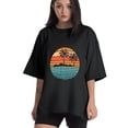 thumbnail image 1 of Women T Shirt Graphic Tee Summer Tops Half Sleeve Loose Drop Shoulder Vintage Shirts Streetwear Sweat Casual Tees XS, 1 of 1