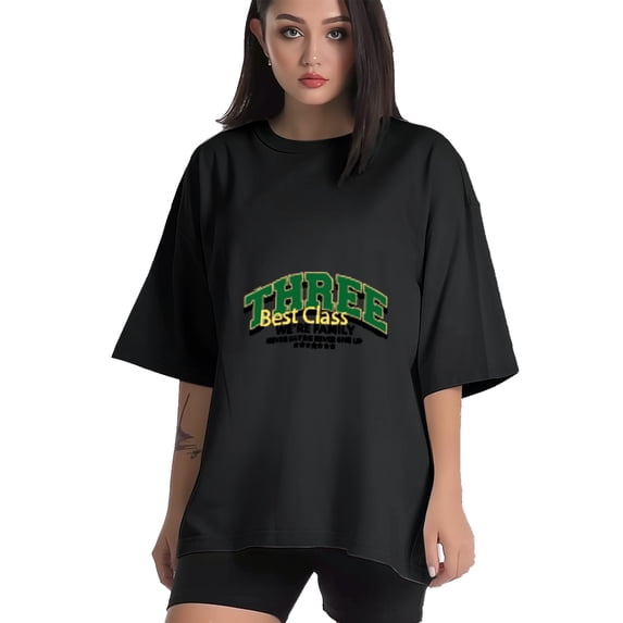 Women T Shirt Graphic Tee Summer Tops Half Sleeve Loose drop Shoulder Vintage Shirts Casual Shirt M