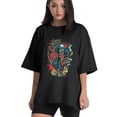 thumbnail image 1 of Women T Shirt Graphic Tee Summer Tops Half Sleeve Loose drop Shoulder Vintage Shirts Casual Shirt M, 1 of 1