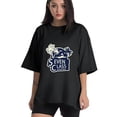 thumbnail image 1 of Women T Shirt Graphic Tee Summer Tops Half Sleeve Loose drop Shoulder Vintage Shirts Casual Shirt M, 1 of 5