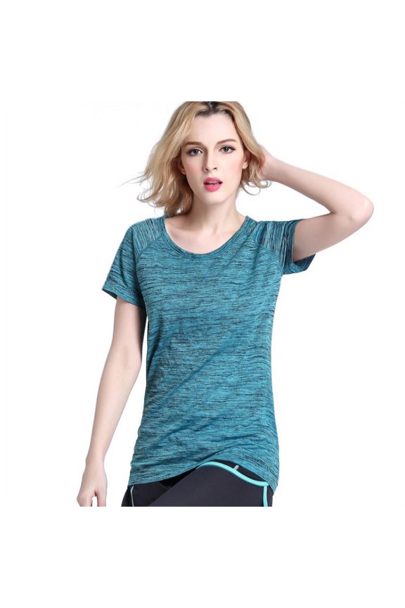 Women T Shirt Short Sleeves Hygroscopic Quick Dry Fitness T-shirt Top Clothes
