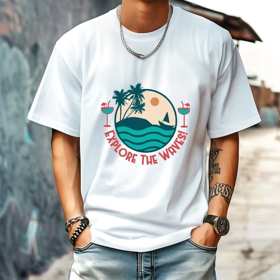 Women T Shirt Summer Tops Graphic Half Sleeve Loose drop Shoulder Vintage Shirts Casual Shirt M