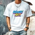 thumbnail image 1 of Women T Shirt Summer Tops Half Sleeve Loose Drop Shoulder Vintage Shirts Streetwear Sweat Casual Tees XS, 1 of 1