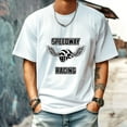 thumbnail image 1 of Women T Shirt Summer Tops Half Sleeve Loose Drop Shoulder Vintage Shirts Streetwear Sweat Casual Tees XS, 1 of 1