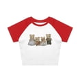 thumbnail image 1 of Women T-Shirt Y2k Crop Tops Tee Bear Print Cute Graphic Summer Korean Fashion Harajuku Streetwear Short Sleeve Aesthetic Clothes, 1 of 6