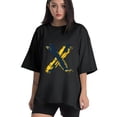 thumbnail image 1 of Women T Shirts and Men T shirt Oversized Shirts Cool Graphic Tees for Men Vintage Streetwear Sweat Casual Shirt 2XL, 1 of 1