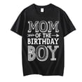 thumbnail image 1 of Women T-shirt Mom of the Birthday Boy Funny Mother Mama Family Matching T-Shirt Casual Short Sleeve Round Neck Tops, 1 of 4