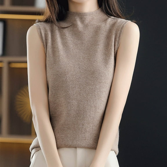 Women Tank Top Fashion Casual Plain Crewneck Sleeveless Elegant Loose Temperament Lounge Relaxed Undershirt Going out Camisole Tops Trendy Clothes for Women