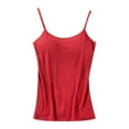 thumbnail image 1 of Bras Top For Women Tank Tops Adjustable Strap Sleeveless Basic Solid Camisole V Neck Camisole With Built In Padded Bra Vest, 1 of 4