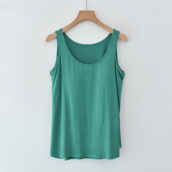 Women Tank Tops Fashion Solid Color Sleeveless Basic Tight T Shirts Casual Loose Fit Standard Straps Blouses