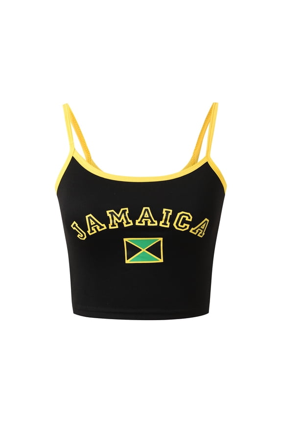 Women Tank Tops Letter Graphic Crew Neck Crop Tank Top Midnight Style Womens Cami Black M