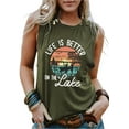 thumbnail image 1 of Women Tank Tops Life is Better on the Lake Shirts Sleeveless Graphic Tank Tops Tee, 1 of 1