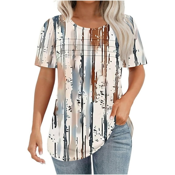 Women Tank Tops Loose Fit Cotton Womens T Shirts Graphic Animals Basic Fitted Short Sleeve Tees