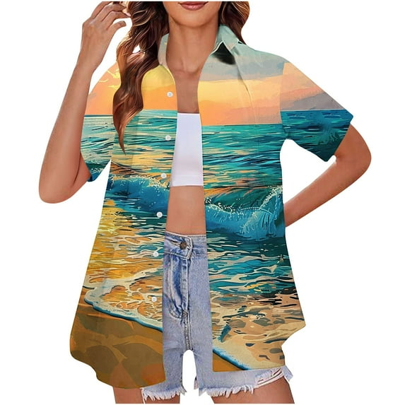 Women Tank Tops Loose Fit Crop Button Down Shirts for Women Short Sleeve Women Y2K Off Shoulder Long Sleeve Tees Slim Fit