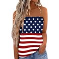 thumbnail image 1 of Women Tank Tops Strapless Sleeveless Bandeau Top for Summer Casual Holiday Loose Fit Style Versatile Women’s Tanks Blue M, 1 of 1