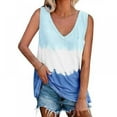 thumbnail image 1 of Women Tank Tops Summer Casual Sleeveless Shirts V Neck Womens Loose Fit Tops, 1 of 3