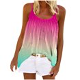 thumbnail image 1 of Women Tank Tops Summer Gradient Color Top Fashion Round Neck Sleeveless Print Casual Loose Tank Top Blouse, 1 of 5