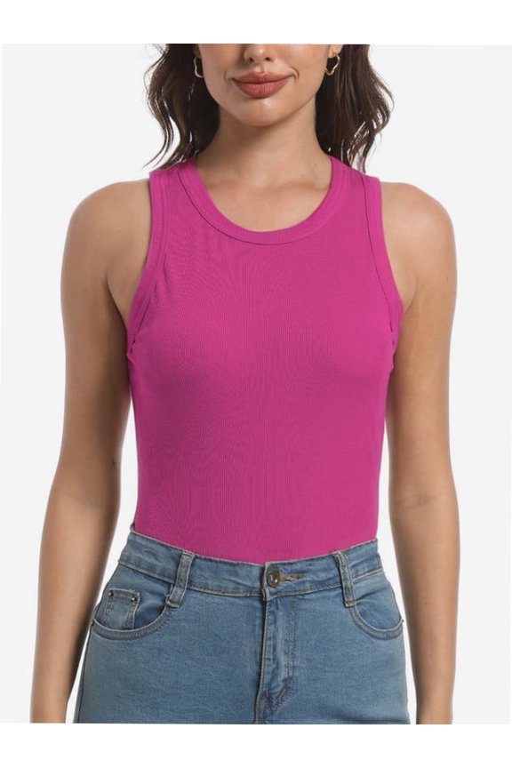 Women Tank Tops Summer Sleeveless Basic Cami Top Shirt Slim Racerback Blouses