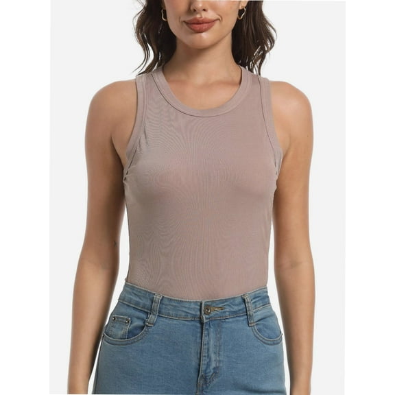 Women Tank Tops Summer Sleeveless Basic Cami Top Shirt Slim Racerback Blouses