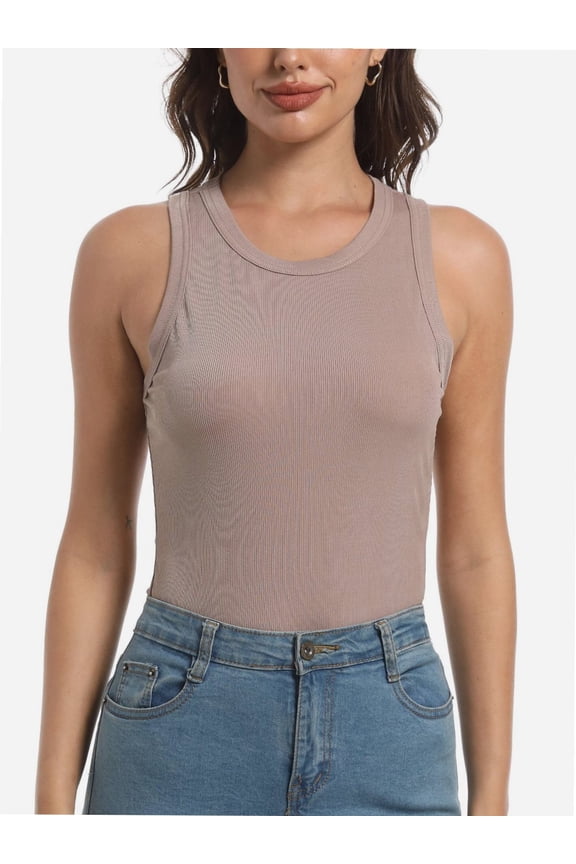 Women Tank Tops Summer Sleeveless Basic Cami Top Shirt Slim Racerback Blouses