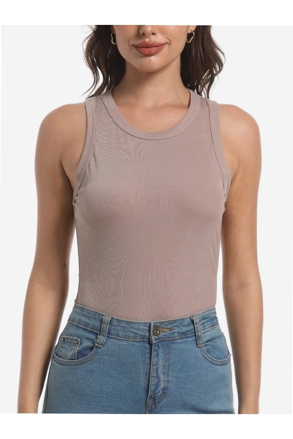 Women Tank Tops Summer Sleeveless Basic Cami Top Shirt Slim Racerback Blouses