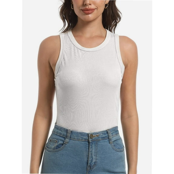 Women Tank Tops Summer Sleeveless Basic Cami Top Shirt Slim Racerback Blouses