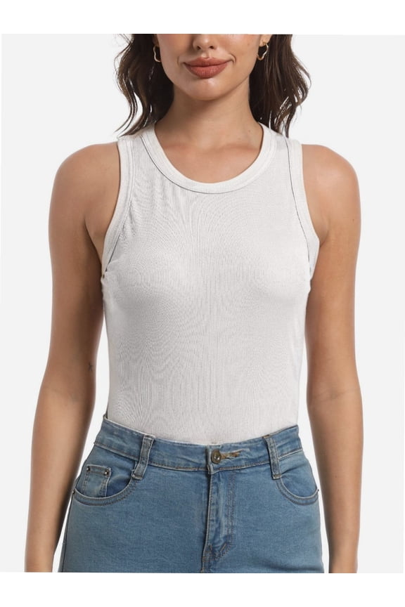 Women Tank Tops Summer Sleeveless Basic Cami Top Shirt Slim Racerback Blouses