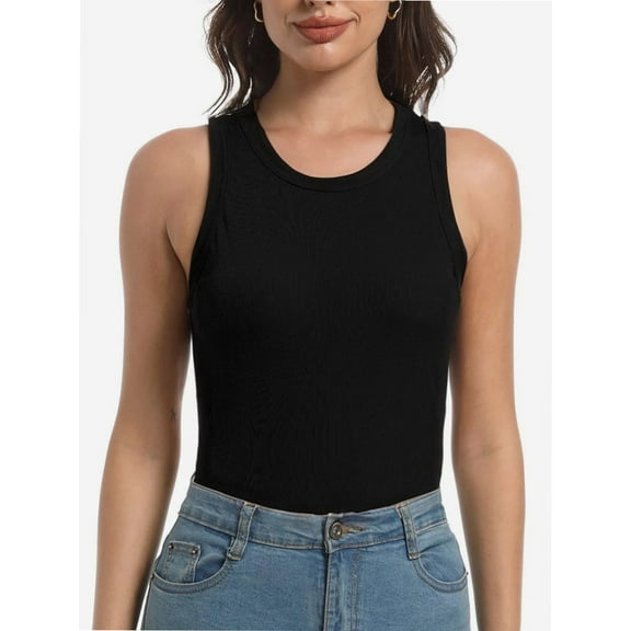 Women Tank Tops Summer Sleeveless Basic Cami Top Shirt Slim Racerback Blouses