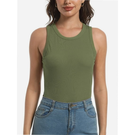 Women Tank Tops Summer Sleeveless Basic Cami Top Shirt Slim Racerback Blouses