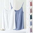 thumbnail image 1 of Women Tank Tops Summmer Sleeveless Tops Shirt Women's Summer Fashion Solid Color Inner Layup With Chest Cushion And Suspender Round Neck Top Beach Vacation Clothes for Women L-3XL, 1 of 4