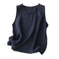 thumbnail image 1 of Women Tank Tops Wide Strap Padded Loose Ribbed Tank Tops for Women Built In Bra Summer Tops Clothes Outfits Blue M, 1 of 7