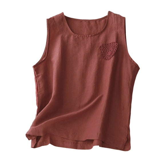 Women Tank Tops Wide Strap Padded Loose Ribbed Tank Tops for Women Built In Bra Summer Tops Clothes Outfits Red XXL