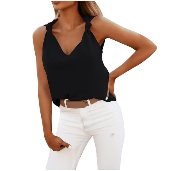 Women Tank Tops Women Fashion Sleeveless Vest V Neck Solid Tank Top Shirt Womens Tops