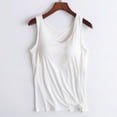 thumbnail image 1 of Women Tank Tops with Built in Bra Casual Summer Sleeveless Wide Strap Basic Sleepwear Padded Workout Yoga Camisole Top, 1 of 3