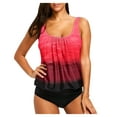 thumbnail image 1 of Women Tankini Swimsuits with Skirt - Two Piece Tummy Control Bathing Suit V-Wired 2025 Swimwear, 1 of 3