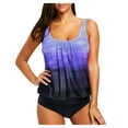 thumbnail image 1 of Women Tankini Swimsuits with Skirt - Two Piece Tummy Control Bathing Suit V-Wired 2025 Swimwear, 1 of 3
