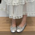 thumbnail image 1 of Women Tassel Bow Ballet Flats, Round Toe Slip‑On Soft Ballerina Shoes, Lightweight Flat Dress Shoes for Party Wedding Office, 1 of 9
