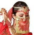 thumbnail image 1 of Women Tassel Costume Mask Belly Dance Face Veil Hanfu Accessories Princess Cosplay Female Face Cover Ancient Style Fairy, 1 of 5